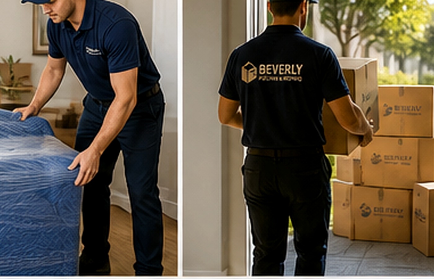 White glove furniture wrapping and handling