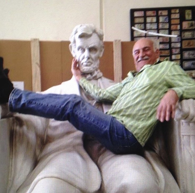 Large theatrical Lincoln prop handled by Beverly Packing