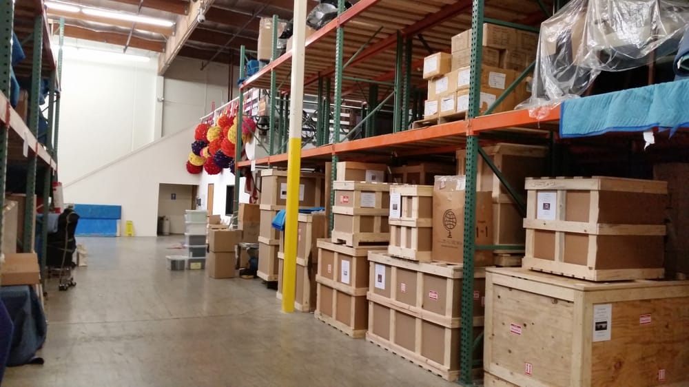 Custom Beverly Packing crates stored in the warehouse