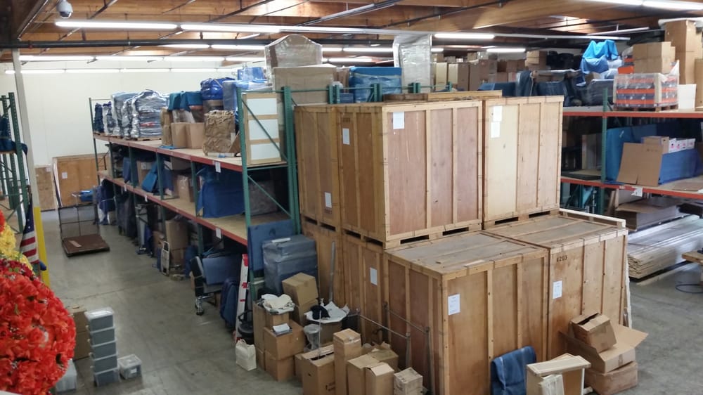Large Beverly Packing warehouse with crates and protected items