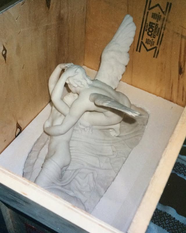 Delicate sculpture secured inside a custom Beverly Packing crate